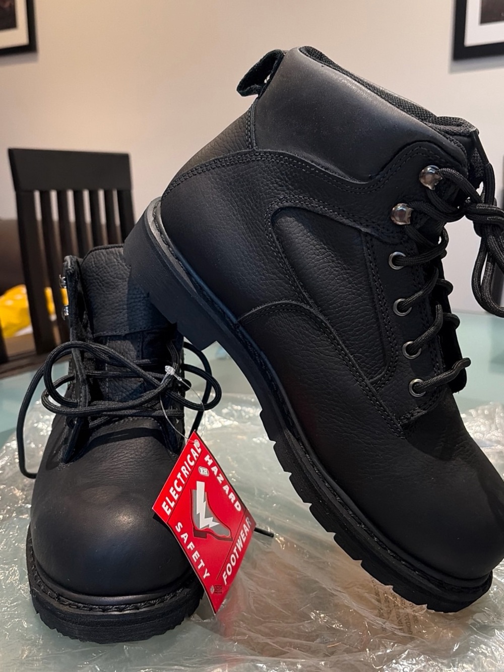 Men's Black Safety Work Boots